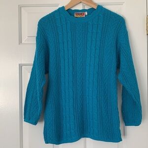 VTG Italian Knit blue sweater Medium Small Large -  Italian vintage size 160
